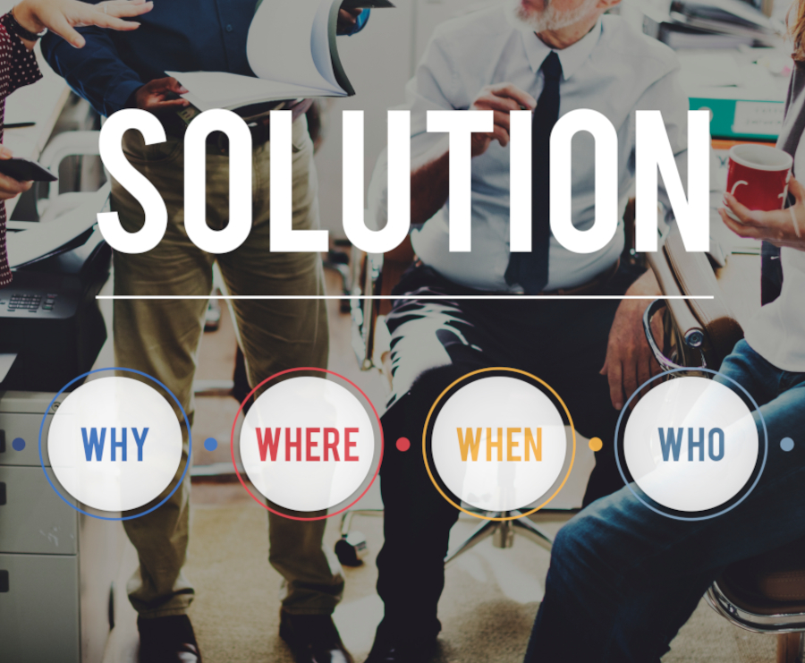 Solution Percentage Business Chart Concept